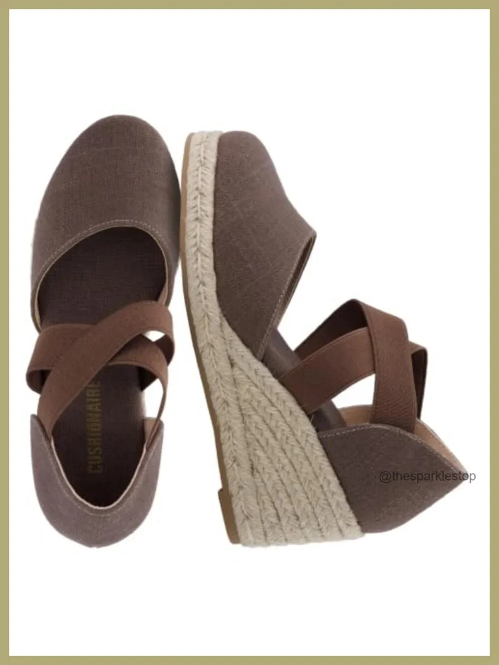 Cushioned Espadrille Wedge Sandals with Elastic Straps Closed Toe